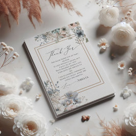 Chic Boho Blommigt Elegant Bohemian Baby Shower Tack Kort