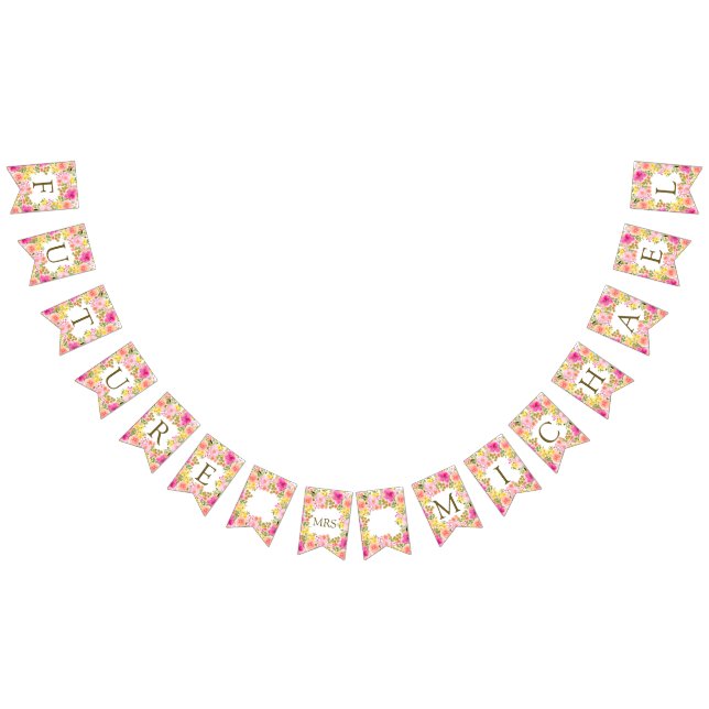 Chic Boho Blommigt Framtiden Mrs Möhippa Vimplar (Alla)