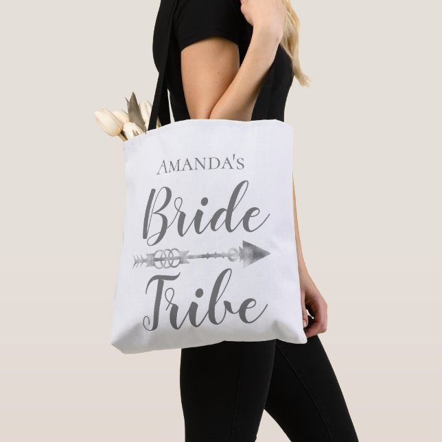 Chic Boho Bride Tribe Personlig Tygkasse (Närbild)