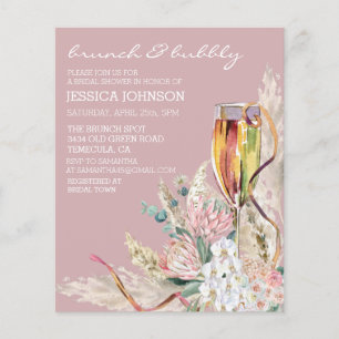 Chic Boho Champagne Brunch Bubbly Bröllopsfest 