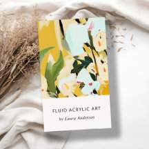 Chic Boho Colorful Ochre-Gult, färgmålad Blommigt