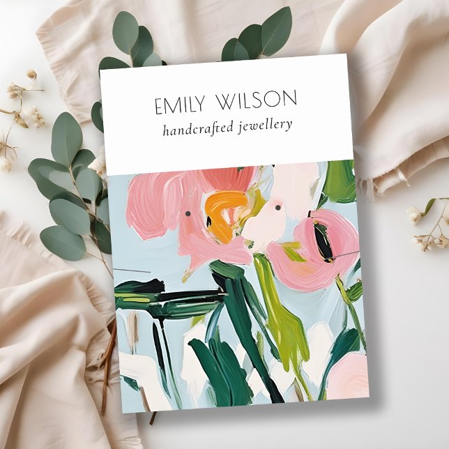 Chic Boho färgfull färgad Blommigt Necklace Earrin Visitkort (Skapare uppladdad)