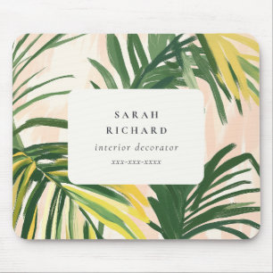 Chic Boho  Grönt Tropical Handflatan Lövs Beach Musmatta
