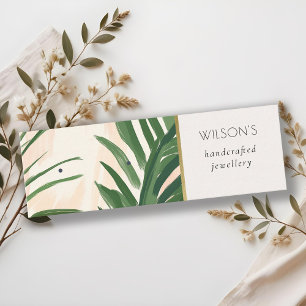 Chic Boho Grönt Tropical Handflatan Lövs Earring Mini Visitkort
