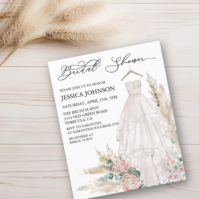 Chic Boho Möhippa Bröllop Dress Watercolor (Skapare uppladdad)