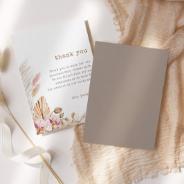 Chic Boho Pampas Grass Baby Shower - tack för ditt Inbjudningar