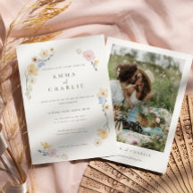Chic Boho Pastel blommigt Photo Bröllop