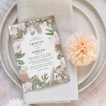 Chic Boho Rosa Orchids & Dried Löv Bröllop