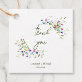 Chic boho (slädblommor) Bröllop Gåvor Etiketter