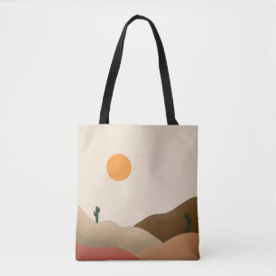 Chic Boho Terracotta Desert Cactus Tygkasse