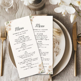 Chic Boho Wedding with Beige and Yellow Blooms Program