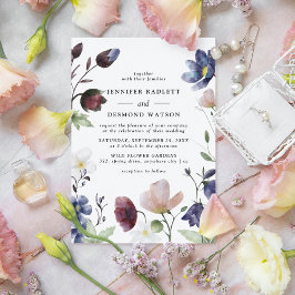 Chic Boho WildblomBröllop Inbjudningar