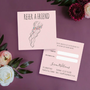 Chic boho wildblomma Bröllop Hair Stylist blommigt Tidsbeställning Kort