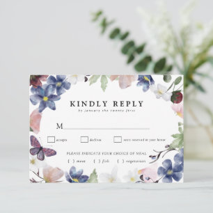 Chic Boho Wildblomma-Bröllop OSA Kort