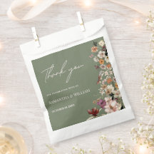 Chic Boho WildblommRustic Sage Grönt Bröllop