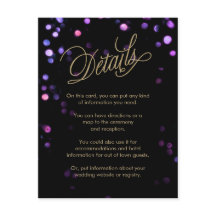 Chic Bokeh Ljus Black & Guld Bröllop