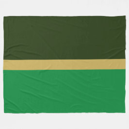 Chic Bold Two Tone Grönt Banco Färg Block Fleecefilt