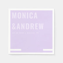 Chic Bold Typography Modern Lilac Lavender Bröllop