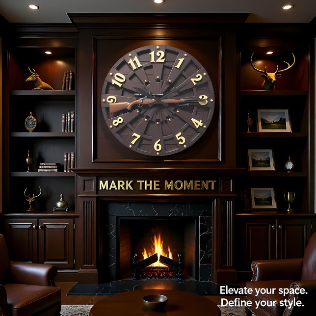 Chic Bolt Action Radial Wood Stor Klocka (Skapare uppladdad)