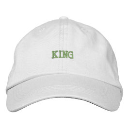 Chic Bomullsskydd med Kung text Embroidery Hat Broderad Keps