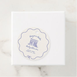 Chic Bonjour bebe baby shower Gåvor Etiketter