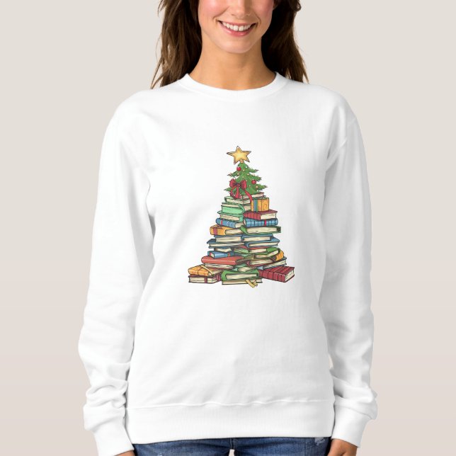 Chic Bookish Julgran Sweater Delight T Shirt (Framsida)