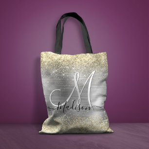 Chic borstad faux vid guld vid metall silver vid g tygkasse