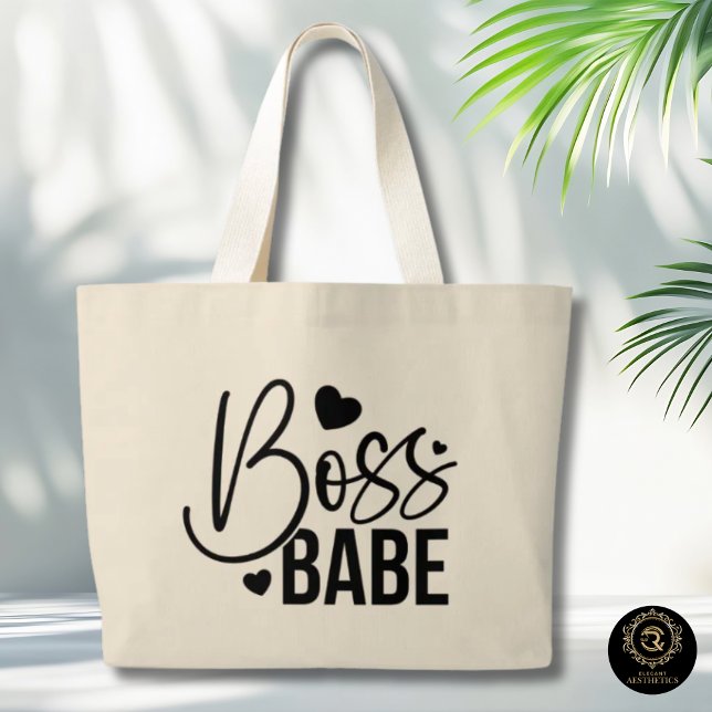 Chic Boss Babe Everyday Cotton Tote Bag Jumbo Tygkasse (Skapare uppladdad)