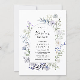 Chic Botanical Watercolor Wildblomme Möhippa Brunc Inbjudningar