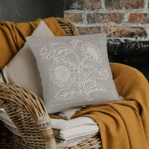 Chic Botaniska ivorianska solblommor Art på Beige
