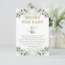 Chic Botaniskt grönt Guld Bokar för babyskor Tilläggskort