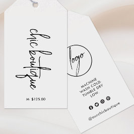 Chic Boutique Clothing Pris Märkre Logotyp Presentetikett