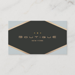 Chic Boutique Diamond Emblem Black och Guld Visitkort