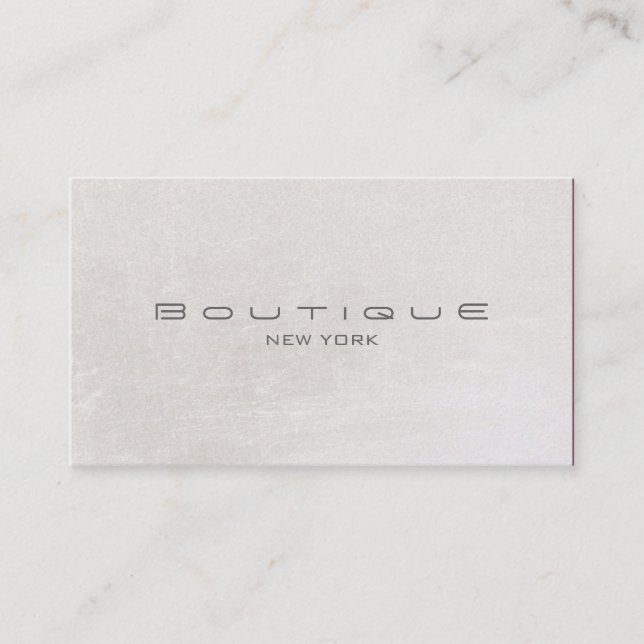 Chic Boutique Faux Benvit Pearl Shimmer Visitkort (Framsida)