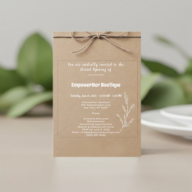Chic Boutique Grand Opening Invitation | Stylish (Skapare uppladdad)