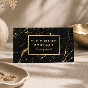 Chic Boutique Guld Marmor Lyx Visitkort
