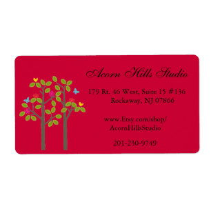 Chic Boutique Red Shipping Label Fraktsedel