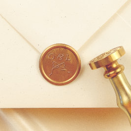 Chic Bow & Elegant bröllop Initialer Monogram