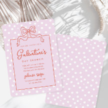 Chic Bow Polka Dot Galentine's Day Brunch