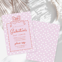 Chic Bow Polka Dot Galentine's Day Lunch