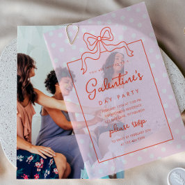 Chic Bow Polka Dot Galentine's Day Party