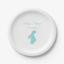 Chic Boy Shower Pregnant Woman Baby Bump