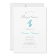 Chic Boy Shower Pregnant Woman Baby Bump