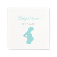 Chic Boy Shower Pregnant Woman Baby Bump
