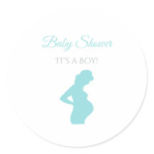 Chic Boy Shower Pregnant Woman Baby Bump
