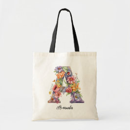 CHIC BREV A | Whimsique Blommigt Brev Monogram Tygkasse