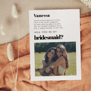 Chic Bridesmaid-frieri kort