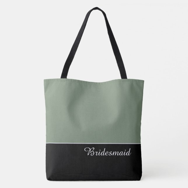 Chic Bridesmaid Tote Bag Tygkasse (Baksida)