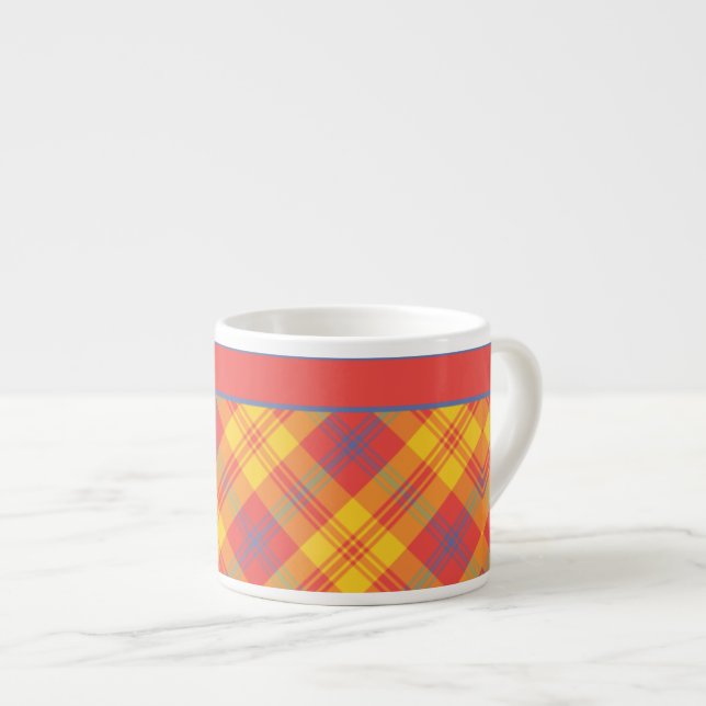 Chic Bright Red Gult och Blue Play Espresso Mugg Espressomugg (Framsida höger)
