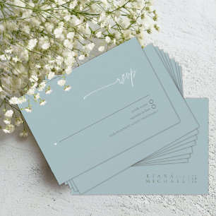 Chic Bröllop Dusty Teal ID1046 OSA Kort
